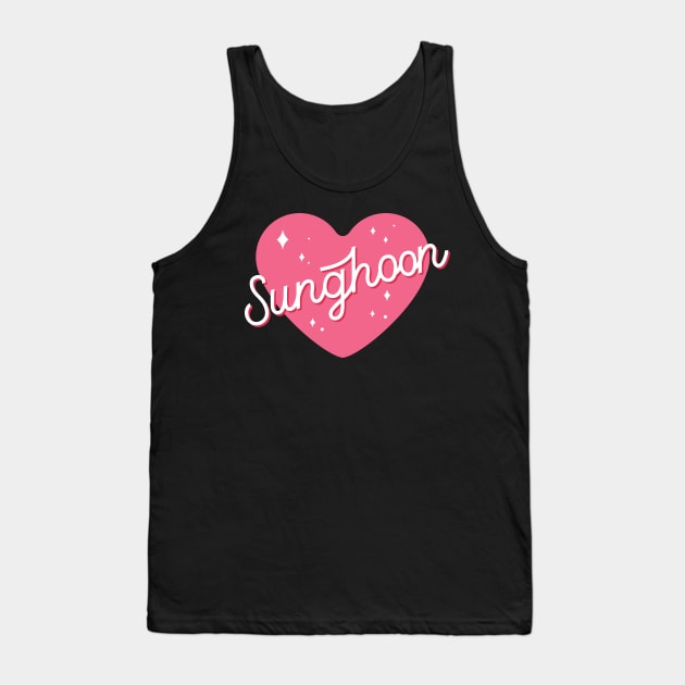 Enhypen Sunghoon name text sparkling heart engene | Morcaworks Tank Top by Oricca